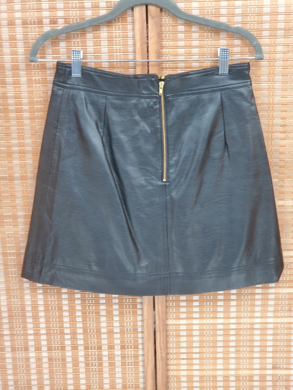 ☆ J Crew Mercantile Faux Leather Black Mini Skirt Size 2